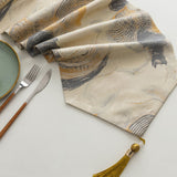Classical Table Runner with Tassel and Luxury Jacquard Texture