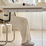Modern Rectangular Dining Table with Transparent Glass Legs