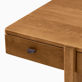 Mid Century Wood Home Office Desk with Multi Storage Drawers