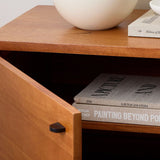 Mid-Century TV Stand Media Console with Ample Hidden Storage