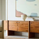 Mid-Century TV Stand Media Console with Ample Hidden Storage