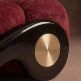 Creative Lounge Chair with Gold Wheel Base for Living Room