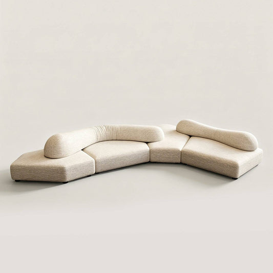 Free Combination Curved Sofa with Irregular Modules for Living Room