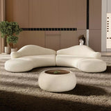 Armless Curved Modular Sofa for Modern Living Room