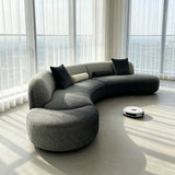 Modular Curved Cloud Sectional Sofa with Two Tone