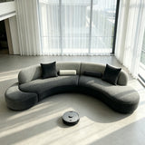 Modular Curved Cloud Sectional Sofa with Two Tone