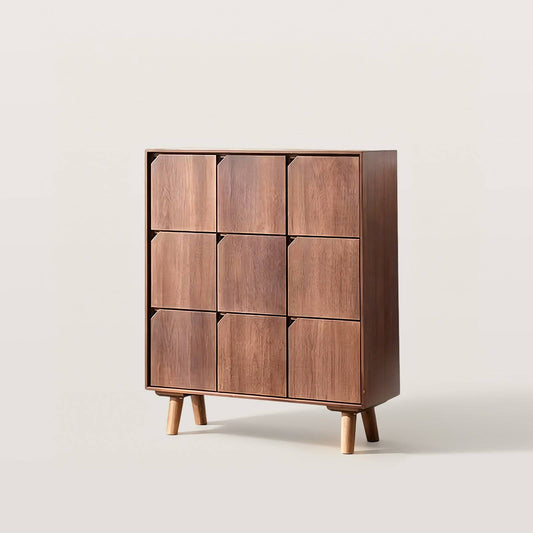Wooden Storage Cabinet with 9-Cube Removable Drawers