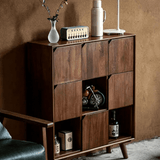 Wooden Storage Cabinet with 9-Cube Removable Drawers