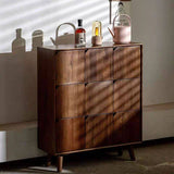 Wooden Storage Cabinet with 9-Cube Removable Drawers
