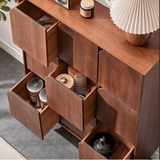 Wooden Storage Cabinet with 9-Cube Removable Drawers