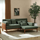 Sectional Foldable Sofa Bed with Wooden Frame for Living Room