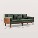 Sectional Foldable Sofa Bed with Wooden Frame for Living Room