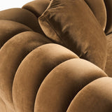 Modular Sofa with Round Arms and Thick Seat Cushions