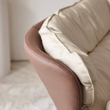 Thick Cushion Upholstered Rocker Chair for Indoor Relaxation