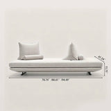Minimalist Armless Fabric Sofa with Decor Pillows