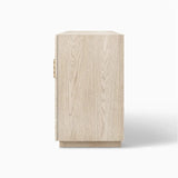 Travertine Textured Cabinet with 4 Doors for Living Room