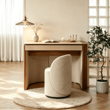 Modern Makeup Vanity with Flip-Top Mirror and Jewelry Storage