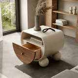 Creative Nightstand with Ball Leg and Open Storage