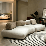 Modular Fabric Sofa with Irregular Shape for Living Room