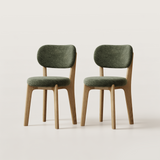 Wooden Dining Chair with Padded Backrest and Plush Seat