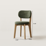 Wooden Dining Chair with Padded Backrest and Plush Seat