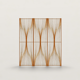 Wave Pattern Privacy Screen with Artistic Open-Slat Design