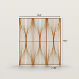 Wave Pattern Privacy Screen with Artistic Open-Slat Design