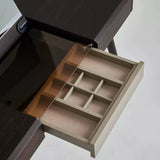Modern Makeup Vanity Desk with Flip-Top Mirror and Stool