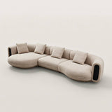 Modular Sectional Sofa with Low Profile and Accent Armrests