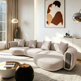 Modular Sectional Sofa with Low Profile and Accent Armrests