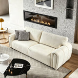 Curved Arm 2-Seater Sofa with Thick Comfort Cushions