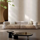 Modular Low-Profile Sofa with Cylindrical Arms
