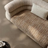 Modular Low-Profile Sofa with Cylindrical Arms