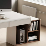 Modern Computer Desk with Under-Desk Storage Shelves