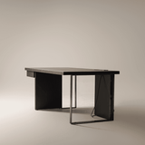 Modern Computer Desk with Off-Center Drawer and Side Panel