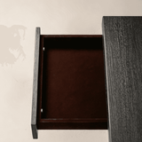 Modern Computer Desk with Off-Center Drawer and Side Panel