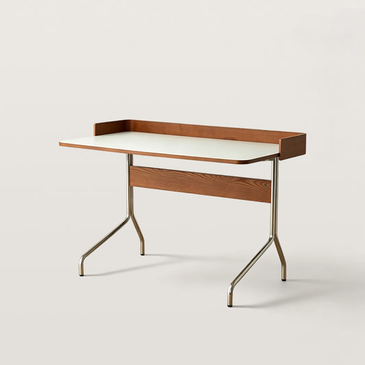 Modern Computer Desk with Tubular Metal Legs