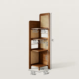 Mid-Century Corner Display Storage Rack for Home Organization