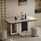 Modern Extendable Dining Table with Wheels