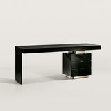 Modern Office Desk with Hidden Storage for Home Office