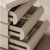 Modern Office Desk with Drawers and Sculptural Stacked Base