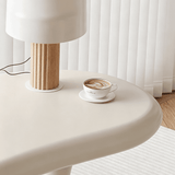 Modern Computer Desk with Curved Top and Tulip Base