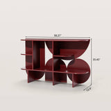 Geometric Storage Cabinet with Open Shelves