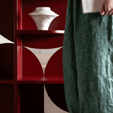 Geometric Storage Cabinet with Open Shelves
