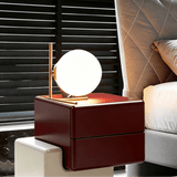 Modern Asymmetrical Nightstand with 2 Drawers