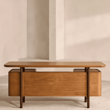 Mid-Century Study Desk with Slatted Drawers