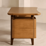 Mid-Century Study Desk with Slatted Drawers