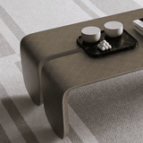 Sculptural Coffee Table with Stone Base for Living Room