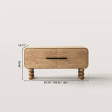 Modern Storage Cabinet with Stacked Legs and Beaded Handles