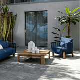 Modern Outdoor Sofa with Rope Weave Sides